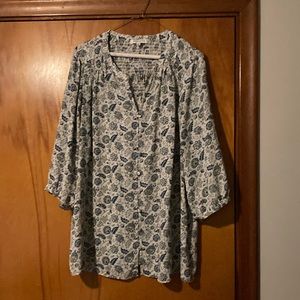 Rose + Olive 1X Like New Blouse